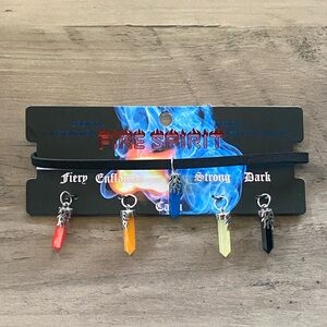 Cute Black Velvet Pendant Choker. Women's Energy Crystal Velour Choker Necklace